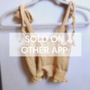 Yellow textured crop top